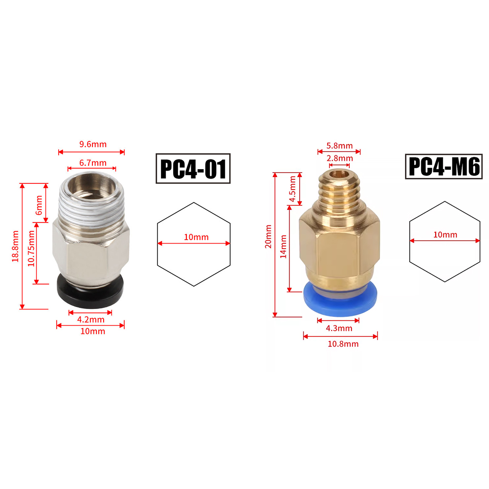 Connecteurs pneumatiques PC4-M - Bowden Tube avis et prix